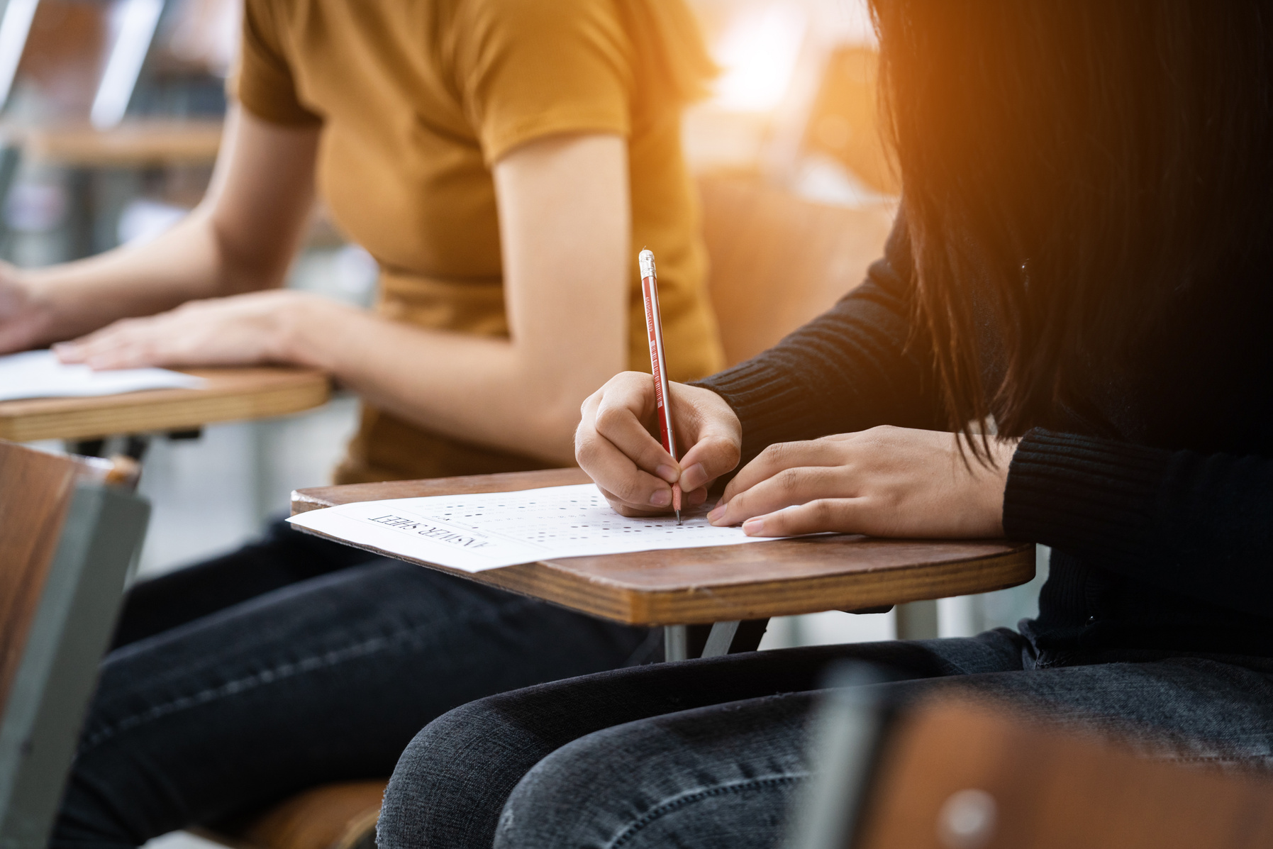 Students Taking an Exam